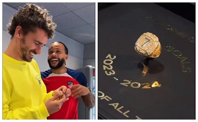 Griezmann suýt khóc khi nhận quà Valentine từ Depay